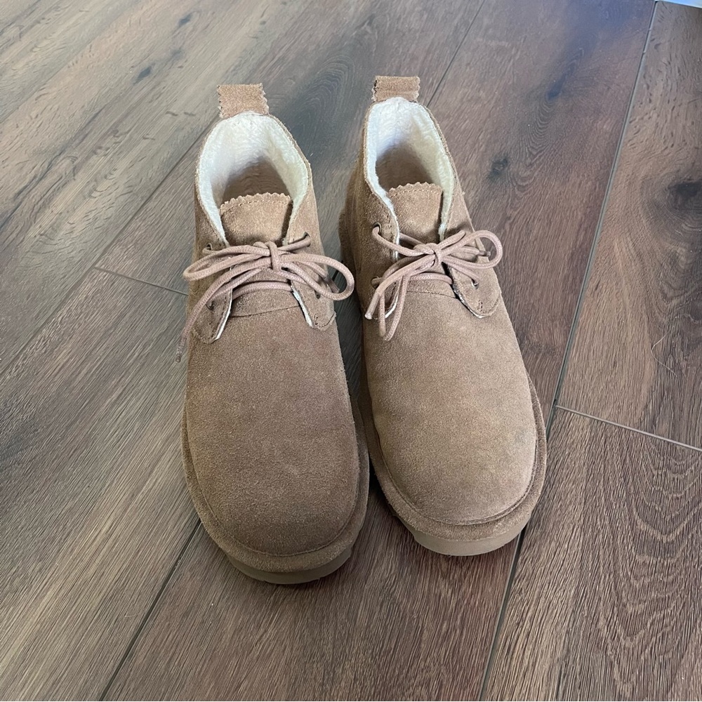 Bearpaw Tan Leather Chukka Ankle Boots, Size 10 - image 5